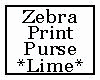Zebra Print Purse Lime