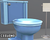 Blue Toilet Bowl