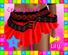 !L Toxic Red Skirt