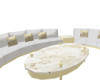 Gold and White Sectional