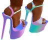 neon stripper heels