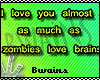 *B* Zombie Love Sticker