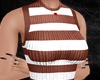 Brown Striped Knit Top
