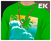 green shirt+chain