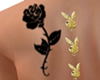 BLACK ROSE AS BACK TATT