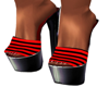 Red & Black Stripe Shoes