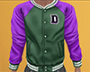 Varsity Jacket Green Purple (M)