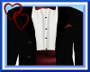 W|Black/Red Tuxedo Top