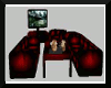 blk/red couch set *poses