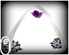 Purple arch for wedding