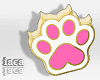 Hot Pink Cat Paw Earring
