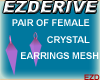 Crystal Earrings Mesh