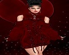 Elegant Red Dress w/bows