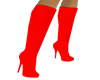 red dress boots