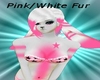 Pink/White Fur Tail