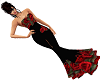SL Red Roses Black Gown