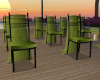 Green Chairs-Sivler Base