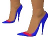 Blue and Red Pumps