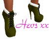 Green Christmas boots