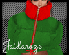 Puff Jacket - Green Red