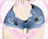 denim and lace shorts <3
