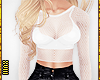 ! Mesh Sweater White L