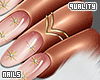 q. Gold Sparkle Nails S