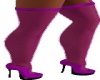 purple net with heels