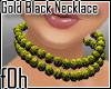 f0h Gold Black Necklace