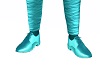 Turquoise Shiny Shoes