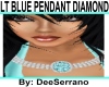 LT BLUE PENDANT DIAMOND