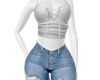 blue jeans white top