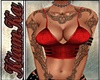Top lino rojo + tattoo
