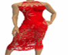 Flowered Red Dress