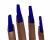 Shiny Blue Nails