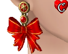 Bow RedGold Earrings