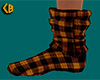 Gold Sock Plaid Slouch F