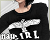 ~nau~ girl sweater blk