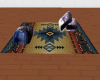 Native Rug with poses
