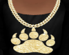 Gold Bear Paw Print