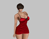 robe satin rouge