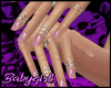 Pink nails w/ringd