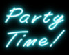 Teal Party Time Neon