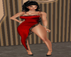 Ame's Red SideSlit Dress