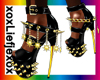[L] Spike Gold heels