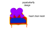 heart chair mesh