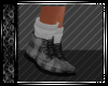 Grey Plaid Hiker Boots
