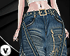 V: Strap Jeans blue