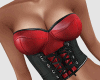 Red Black Leather Top