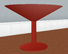 Red Martini glass